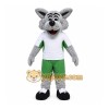 Gray Wolf Mascot Costume with Custom Logo Gray Wolf Mascot Costume with Custom Logo