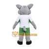 Gray Wolf Mascot Costume with Custom Logo Gray Wolf Mascot Costume with Custom Logo