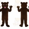 Brown Bear Mascot Costume with Custom Logo