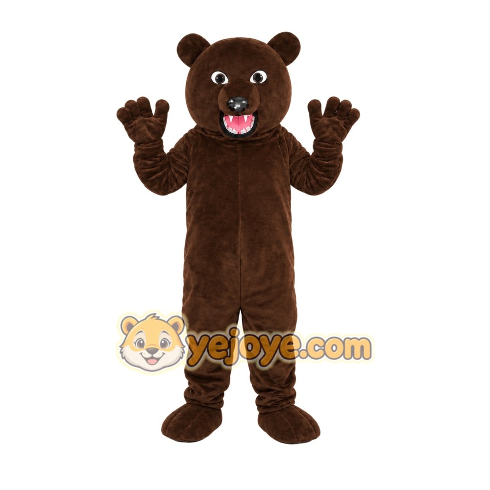Brown Bear Mascot Costume with Custom Logo Brown Bear Mascot Costume with Custom Logo