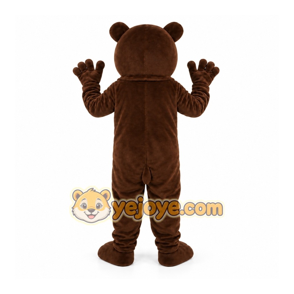 Brown Bear Mascot Costume with Custom Logo Brown Bear Mascot Costume with Custom Logo