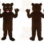 Brown Bear Mascot Costume with Custom Logo