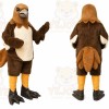 Brown Bird Mascot Costume with Custom Logo