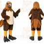Brown Bird Mascot Costume with Custom Logo