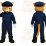 Blue Cat Mascot Costume with Custom Logo