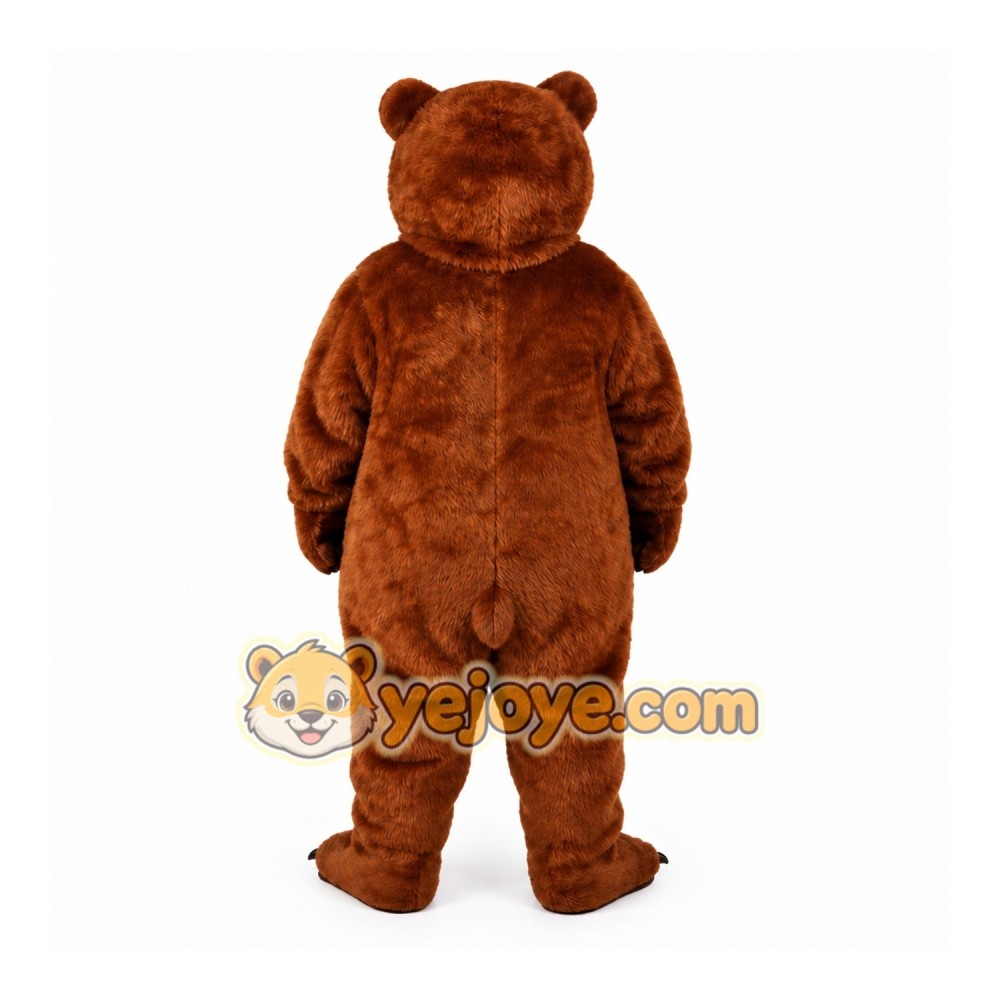 Brown Bear Mascot Costume with Custom Logo Brown Bear Mascot Costume with Custom Logo