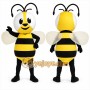 Yellow Bee Mascot Costume with Custom Logo
