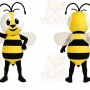 Yellow Bee Mascot Costume with Custom Logo