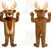 Brown Deer Mascot Costume with Custom Logo