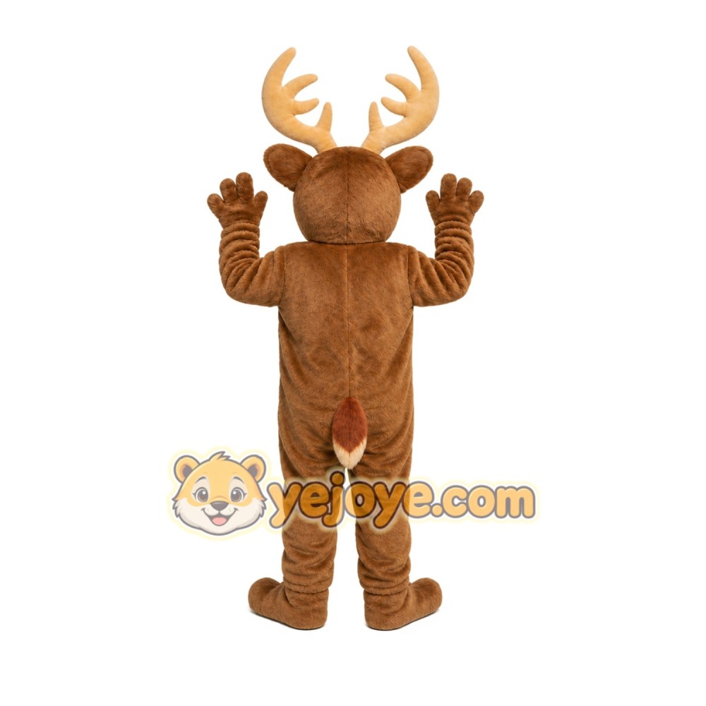 Brown Deer Mascot Costume with Custom Logo Brown Deer Mascot Costume with Custom Logo