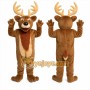 Brown Deer Mascot Costume with Custom Logo
