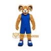 Brown Ram Mascot Costume with Custom Logo Brown Ram Mascot Costume with Custom Logo