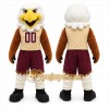 Brown Eagle Mascot Costume with Custom Logo