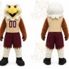 Brown Eagle Mascot Costume with Custom Logo