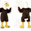 Brown Eagle Mascot Costume with Custom Logo