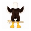 Brown Eagle Mascot Costume with Custom Logo