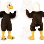 Brown Eagle Mascot Costume with Custom Logo