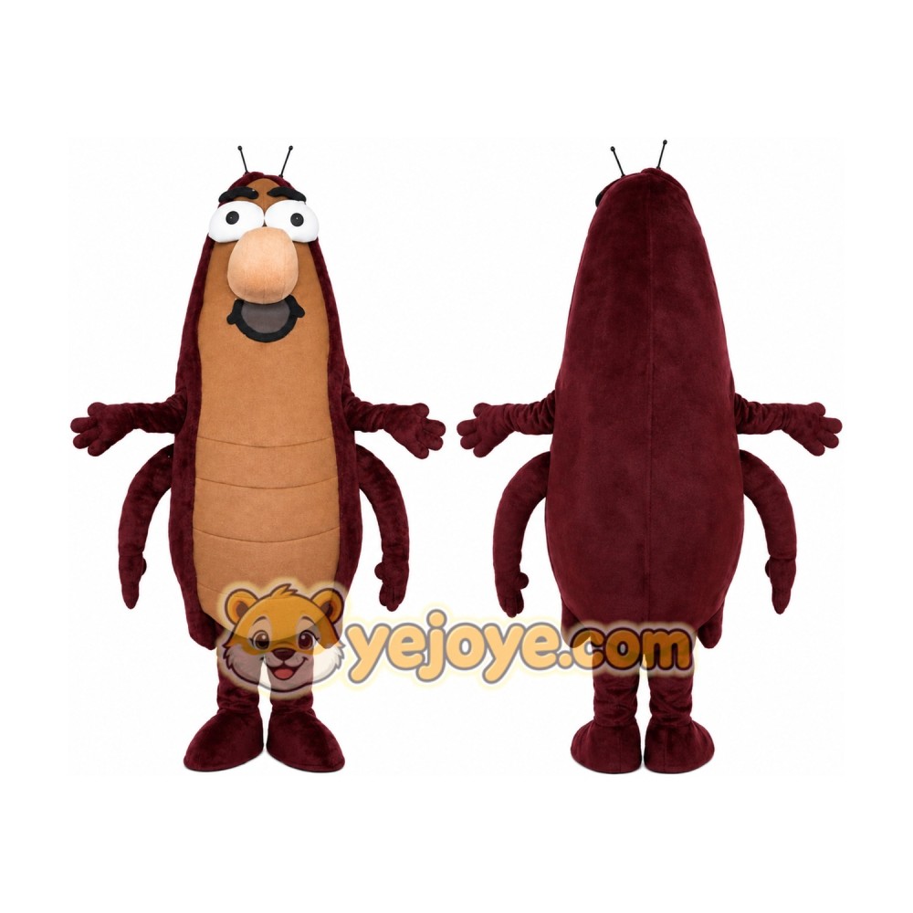 Brown Insect Mascot Costume with Custom Logo Brown Insect Mascot Costume with Custom Logo
