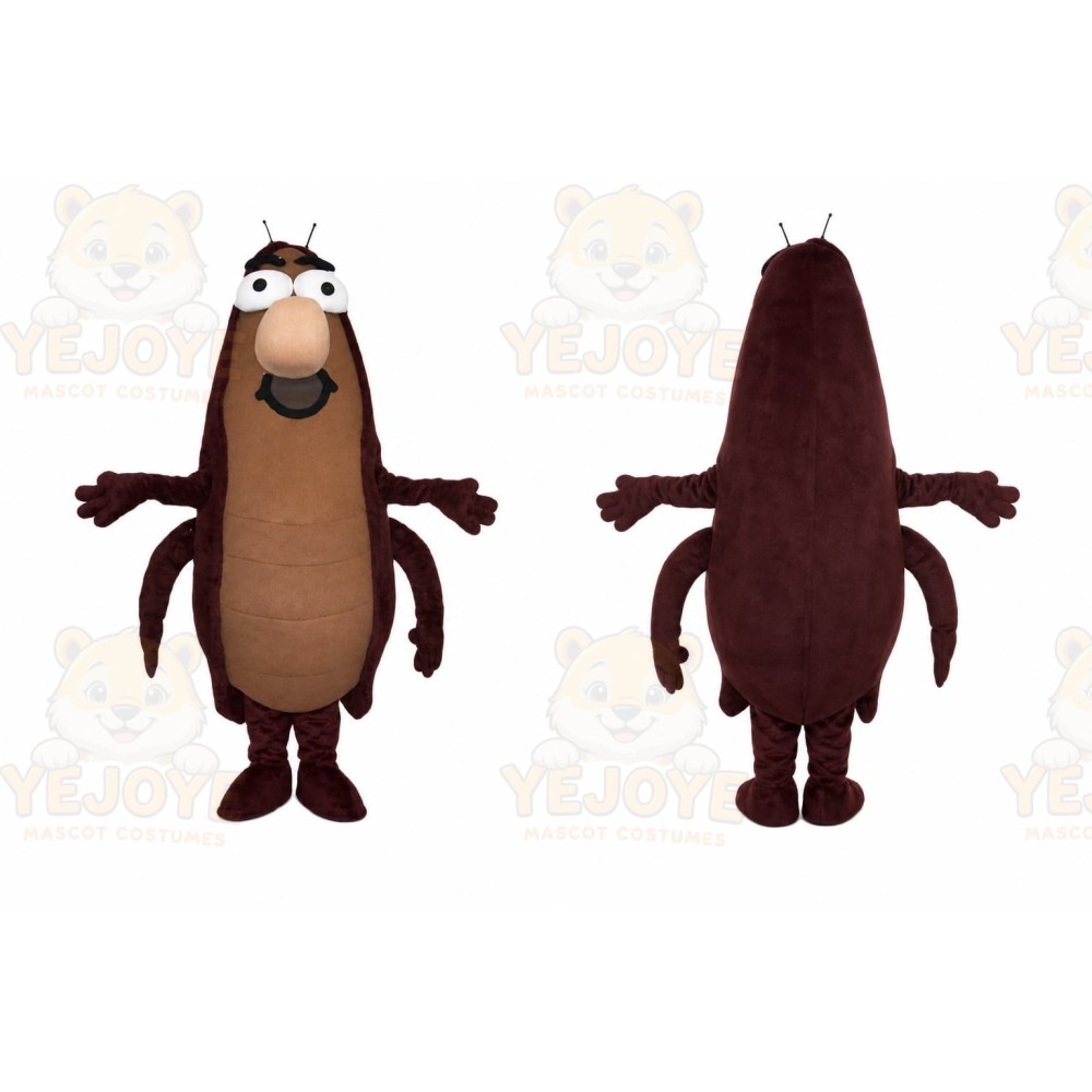 Brown Insect Mascot Costume with Custom Logo