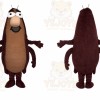 Brown Insect Mascot Costume with Custom Logo