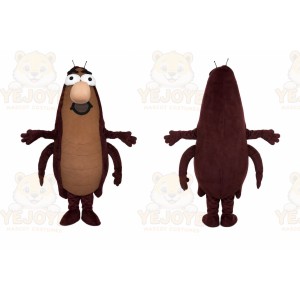 Brown Insect Mascot Costume with Custom Logo