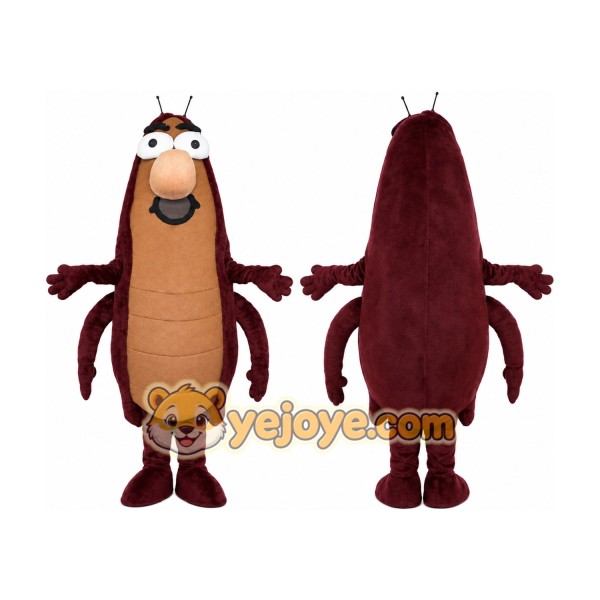 Brown Insect Mascot Costume with Custom Logo