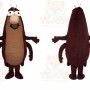 Brown Insect Mascot Costume with Custom Logo