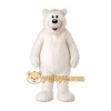 White Bear Mascot Costume with Custom Logo White Bear Mascot Costume with Custom Logo