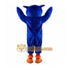 Blue Owl Mascot Costume with Custom Logo Blue Owl Mascot Costume with Custom Logo