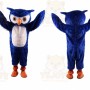 Blue Owl Mascot Costume with Custom Logo