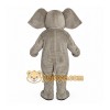 Gray Elephant Mascot Costume with Custom Logo