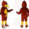 Red Bird Mascot Costume with Custom Logo