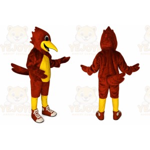 Red Bird Mascot Costume with Custom Logo