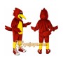 Red Bird Mascot Costume with Custom Logo