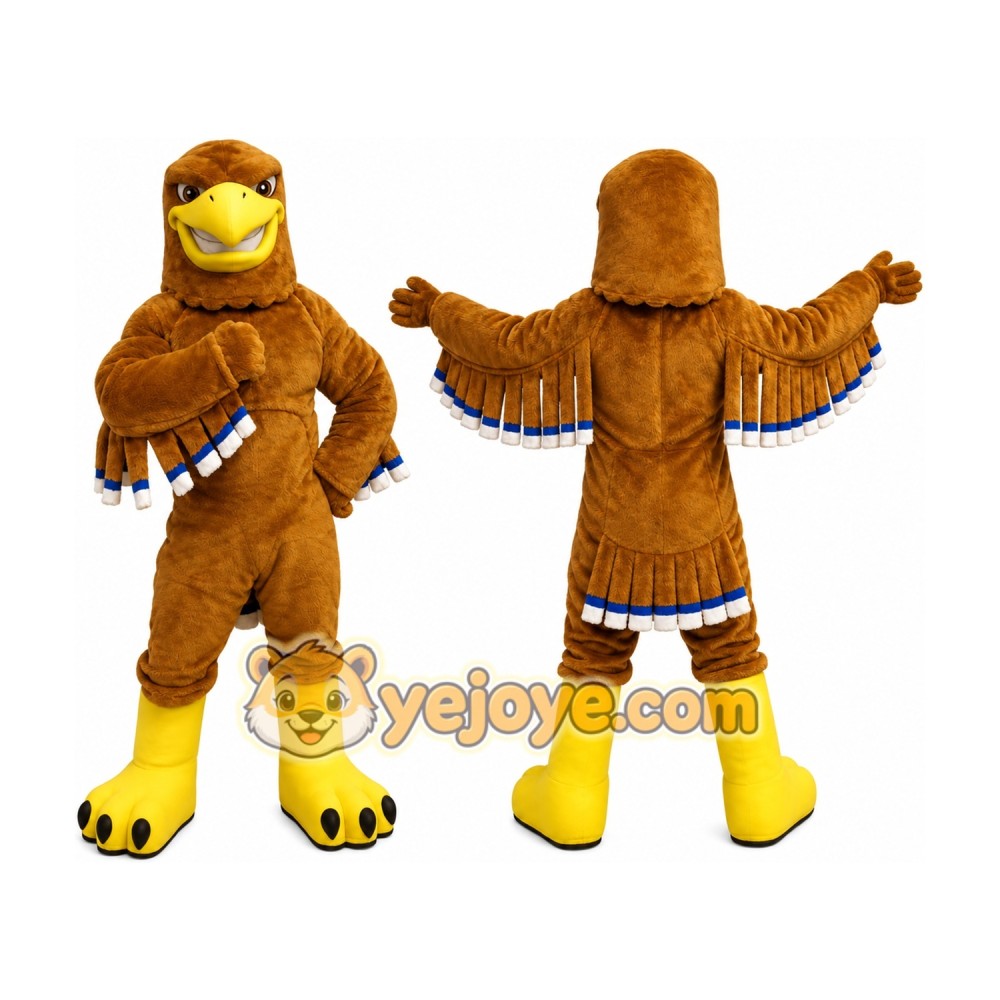 Brown Bird Mascot Costume with Custom Logo Brown Bird Mascot Costume with Custom Logo