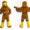 Brown Bird Mascot Costume with Custom Logo