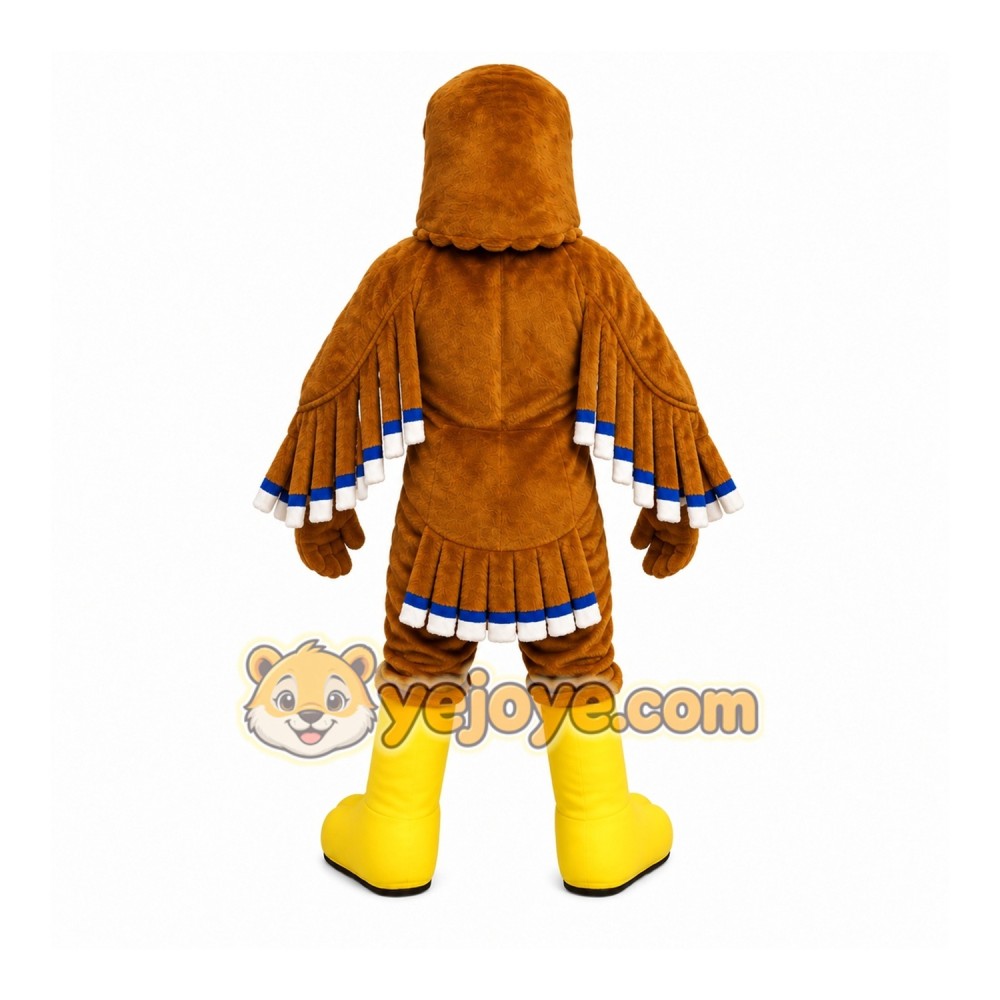 Brown Bird Mascot Costume with Custom Logo Brown Bird Mascot Costume with Custom Logo