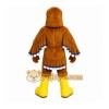 Brown Bird Mascot Costume with Custom Logo Brown Bird Mascot Costume with Custom Logo