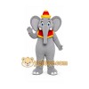 Gray Elephant Mascot Costume with Custom Logo Gray Elephant Mascot Costume with Custom Logo