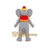 Gray Elephant Mascot Costume with Custom Logo Gray Elephant Mascot Costume with Custom Logo
