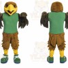 Brown Bird Mascot Costume with Custom Logo