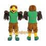 Brown Bird Mascot Costume with Custom Logo