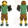 Brown Bird Mascot Costume with Custom Logo