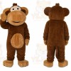 Brown Monkey Mascot Costume with Custom Logo
