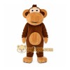 Brown Monkey Mascot Costume with Custom Logo Brown Monkey Mascot Costume with Custom Logo