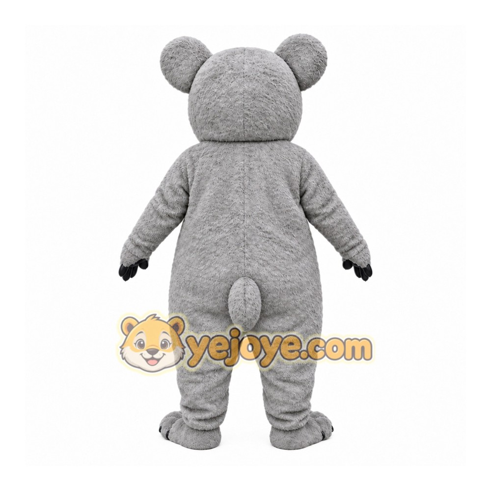 Gray Koala Mascot Costume with Custom Logo Gray Koala Mascot Costume with Custom Logo