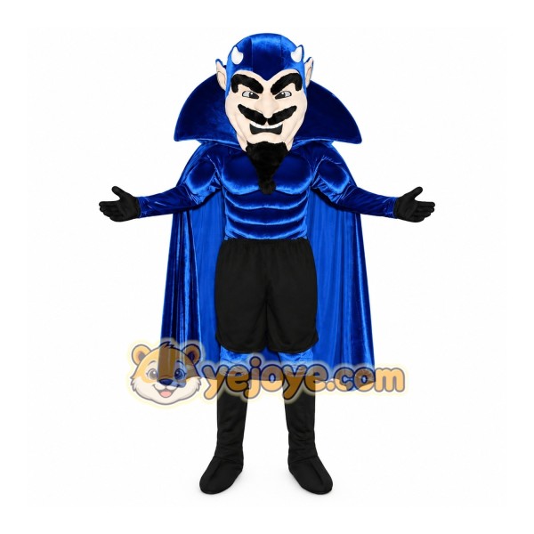Blue Superhero Mascot Costume with Custom Logo Blue Superhero Mascot Costume with Custom Logo