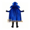 Blue Superhero Mascot Costume with Custom Logo