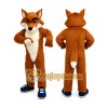 Brown Fox Mascot Costume with Custom Logo Brown Fox Mascot Costume with Custom Logo