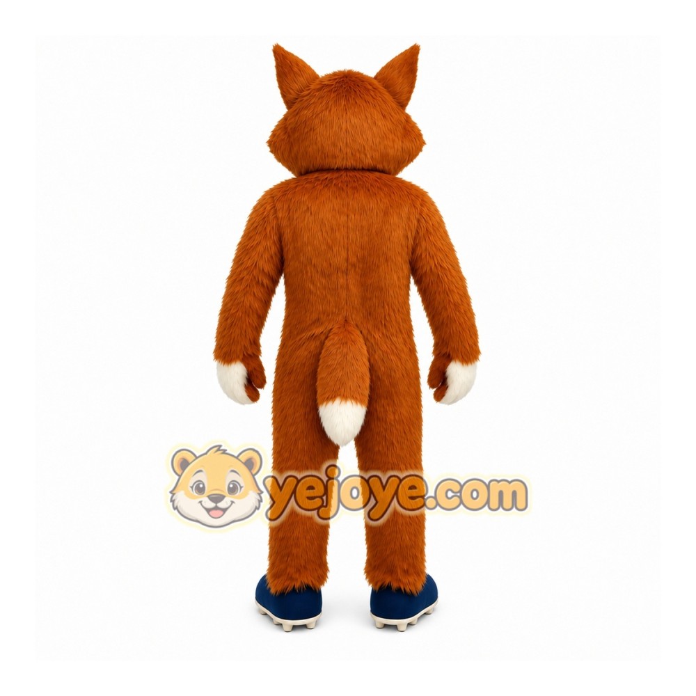 Brown Fox Mascot Costume with Custom Logo Brown Fox Mascot Costume with Custom Logo